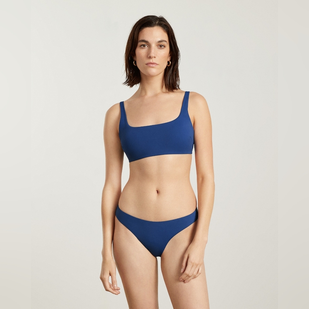 Everlane Thigh High Bikini Bottom & Matching Bikini Top Medium/Large